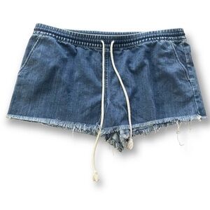 Aerie Denim drawstring shorts